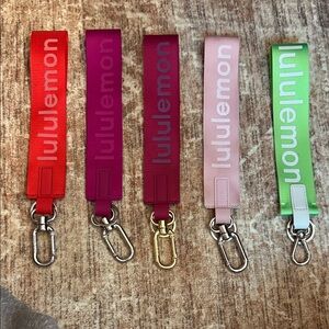 lululemon athletica Keychains in Red, Pink, and Green